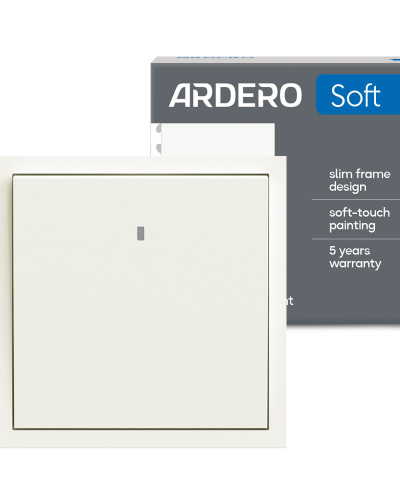 Выключатель 1-клавишный Ardero EV111L-W Soft 10А с подсветкой белый