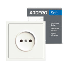 Розетка Ardero ER111-W Soft 16А без заземления белая