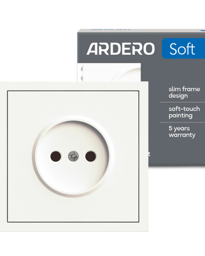 Розетка Ardero ER111-W Soft 16А без заземления белая