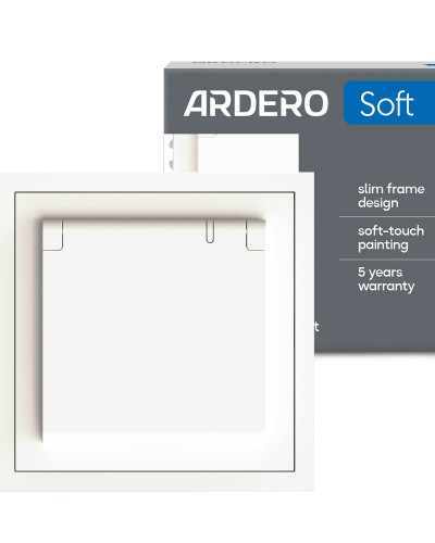 Розетка Ardero ER131-W Soft 16А с заземлением, крышкой и шторками белая