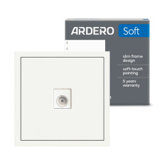 Розетка телевизионная Ardero ER141TV-W Soft белая