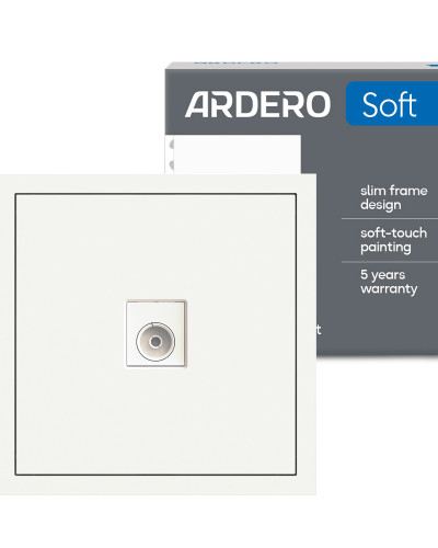 Розетка телевизионная Ardero ER141TV-W Soft белая