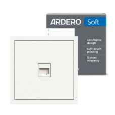 Розетка компьютерная Ardero ER151PC-W Soft белая