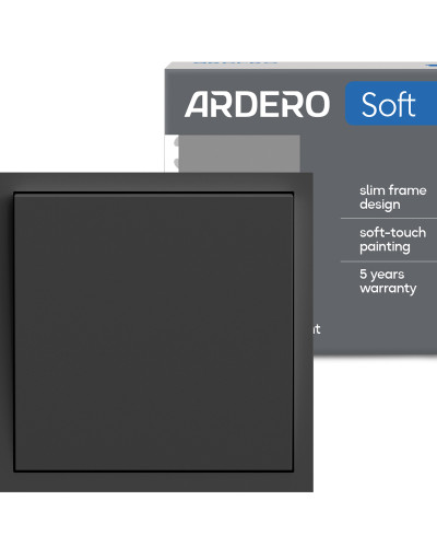 Выключатель 1-клавишный проходной Ardero EV121-B Soft 10А черный
