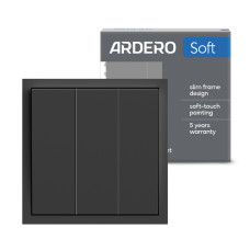 Выключатель 3-клавишный Ardero EV113-B Soft 10А черный