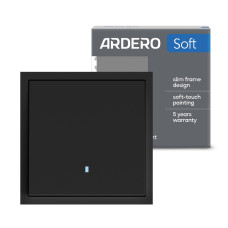 Выключатель 1-клавишный Ardero EV111L-B Soft 10А с подсветкой черный