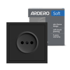 Розетка Ardero ER111-B Soft 16А без заземления черная
