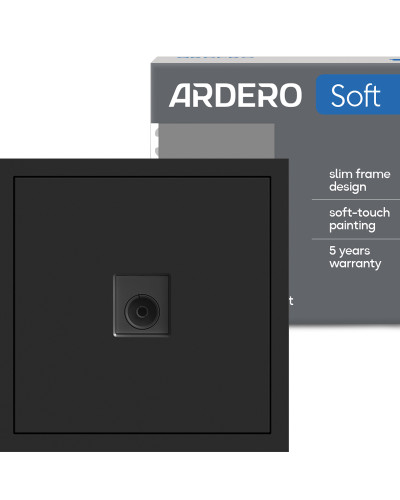 Розетка телевизионная Ardero ER141TV-B Soft черная