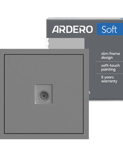 Розетка телевизионная Ardero ER141TV-G Soft серая