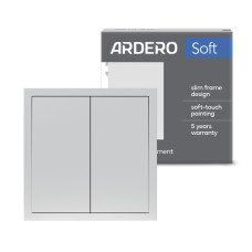 Выключатель 2-клавишный Ardero EV112V-S Soft 10А серебряный