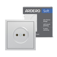 Розетка Ardero ER111-S Soft 16А без заземления серебряная
