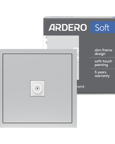 Розетка телевизионная Ardero ER141TV-S Soft серебряная