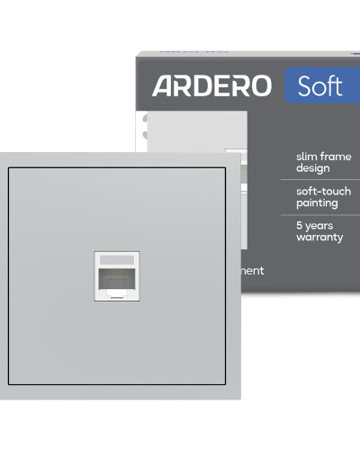 Розетка компьютерная Ardero ER151PC-S Soft серебряная