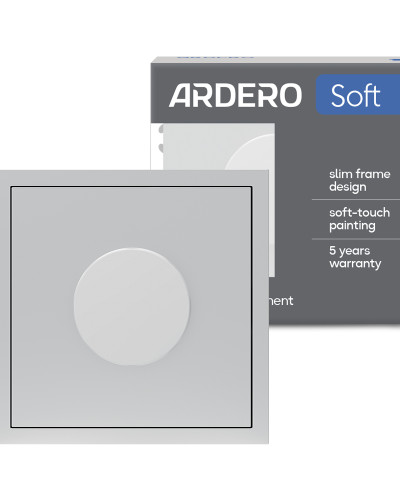 Светорегулятор поворотный Ardero EV111D-S Soft 5-100W серебряный