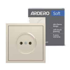 Розетка Ardero ER111-C Soft 16А без заземления шампань