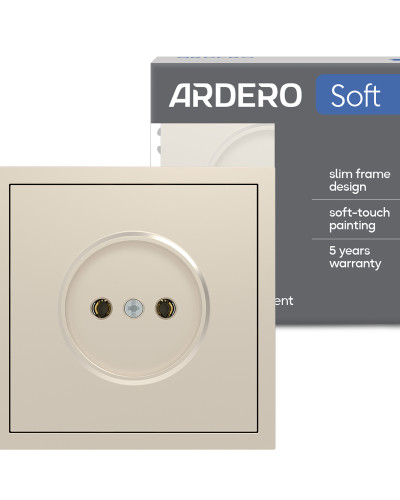 Розетка Ardero ER111-C Soft 16А без заземления шампань