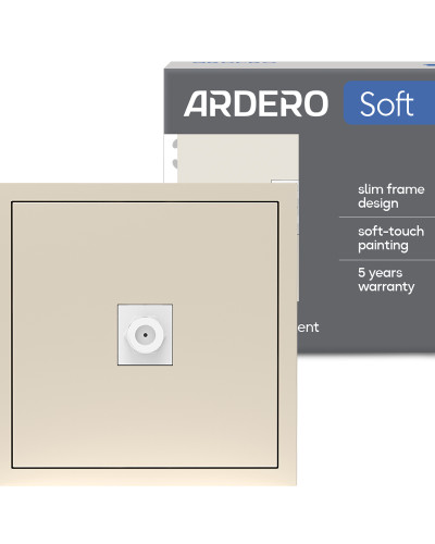 Розетка телевизионная Ardero ER141TV-C Soft шампань