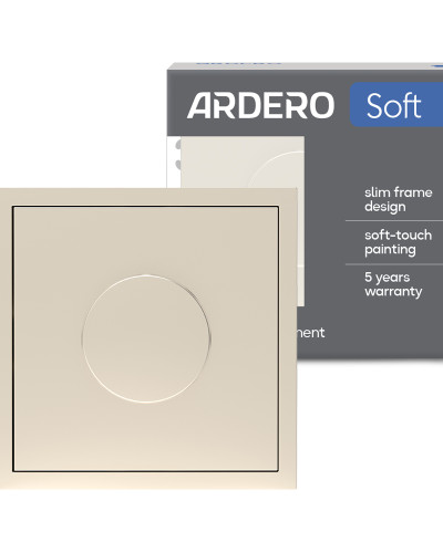 Светорегулятор поворотный Ardero EV111D-C Soft 5-100W шампань