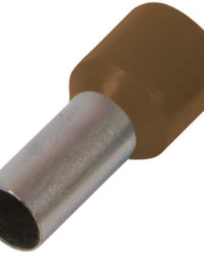 Ізольований наконечник втулковий e.terminal.stand.e10-12.brown 10,0 кв.мм, коричневий, 100шт
