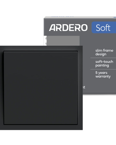 Выключатель кнопочный 1-клавишный Ardero EV141-B Soft 10А черный