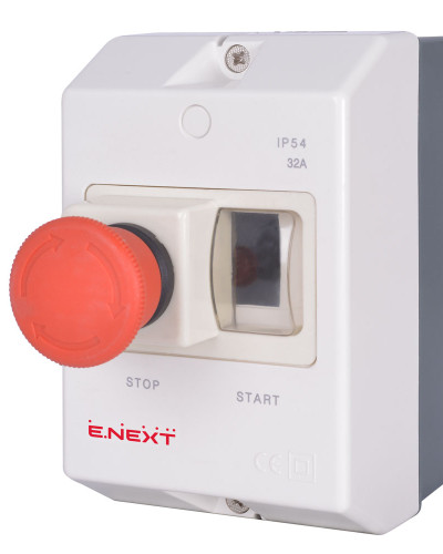 Корпус пластиковий e.mp.pro.box IP54 з кнопкою "Стоп"