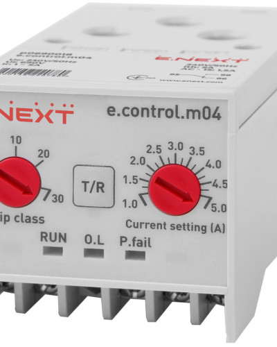 Реле захисту двигуна e.control.m04, 1-5А