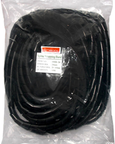 Спіральна обв'язка e.spiral.stand.24.black, 20-130 мм, 10м, чорна