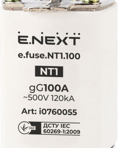 Запобіжник плавкий e.fuse.NT1.100, габарит 1, 100А