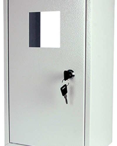 Корпус e.mbox.stand.n.f1.0.z металевий, під 1-ф. лічильник, порожня, навісний, з замком