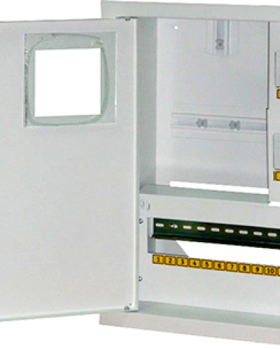 Корпус e.mbox.stand.w.f1.16.z металевий, під 1-ф. лічильник, 16 мод., що вбудовується, з замком