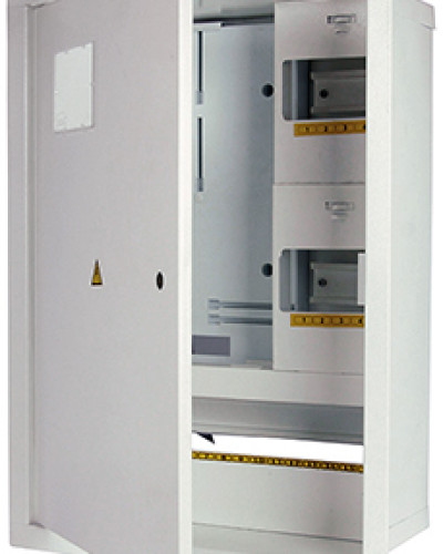 Корпус e.mbox.stand.w.f3.24.z металевий, під 3-ф. лічильник, 24 мод., що вбудовується, з замком