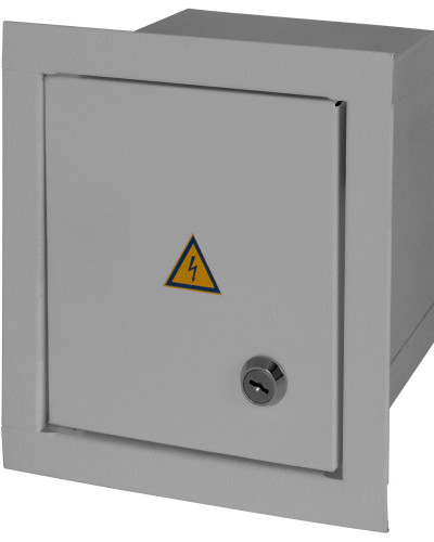 Корпус e.mbox.stand.w.06.z металевий, під 6 мод., що вбудовується, з замком