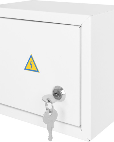 Корпус e.mbox.stand.n.06.z металевий, під 6 мод., навісний, з замком