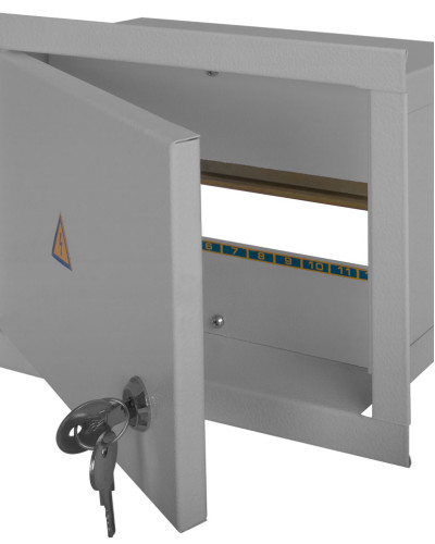 Корпус e.mbox.stand.w.12.z металевий, під 12 мод., що вбудовується, з замком
