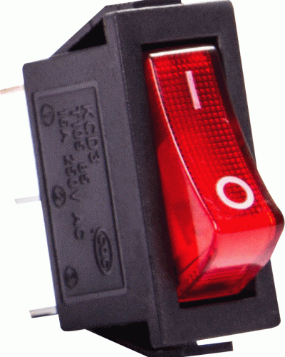 Перемикач клавішний e.switch.key.03, 3 pin, з індикацією