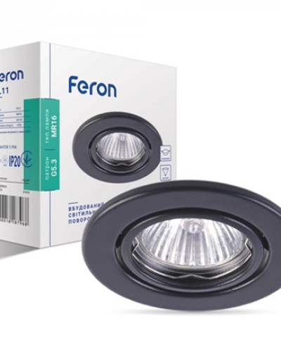 Встроенный светильник Feron DL11 черный