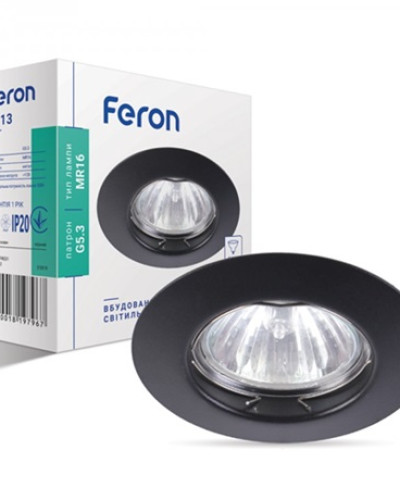 Встроенный светильник Feron DL13 черный