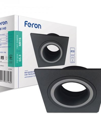 Встроенный неповоротный светильник Feron DL6140 черный