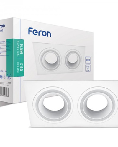 Встраиваемый необратимый светильник Feron DL6142 белый