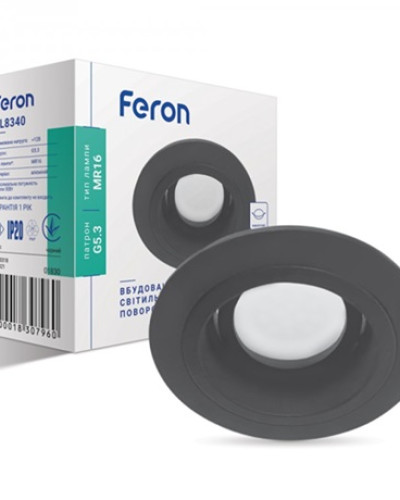 Встроенный поворотный светильник Feron DL8340 черный