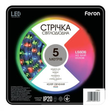 Світлодіодна стрічка Feron SANAN LS606 60SMD / м 12V IP20 RGB