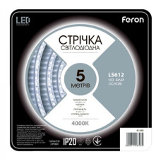 Світлодіодна стрічка Feron SANAN LS612 120SMD/м 12V IP20 4000К