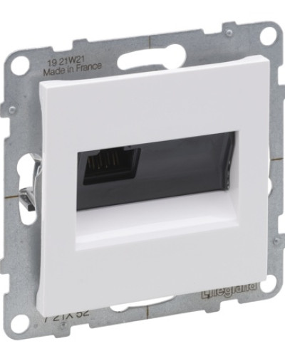 Розетка информационная RJ45 CAT6 UTP, цвет белый SUNO
