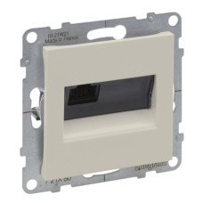 Розетка інформаційна RJ45 CAT5E UTP, колір Слонова кістка SUNO