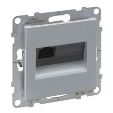 Розетка інформаційна RJ45 CAT6 UTP, колір Алюміній SUNO