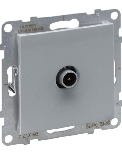Розетка TV конечная 10dB, цвет алюминий SUNO