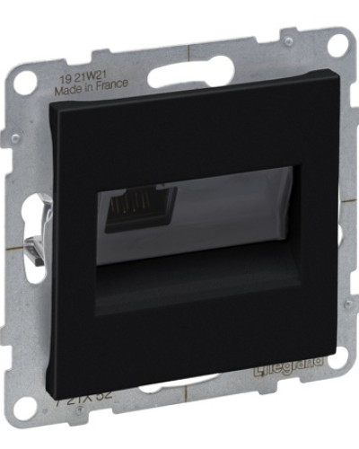 Розетка информационная RJ45 CAT6 UTP, цвет черный SUNO
