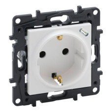 Розетка комбінована 2К+З 16 A + USB Тип C 1,5 A 250 В автоматичні клеми колір Білий NILOE STEP