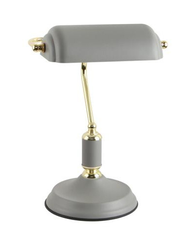 Настільна лампа сіро-золота ROMA LAMPA BIURKOWA SZARO-ЗОЛОТО/GREY-GOLD A2048-GR