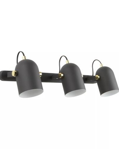 Спот ЛИСТВА 3 ТОЧЕЧНАЯ ЧЕРНО-ЗОЛОТО/BLACK-GOLD A6005-3A ARIES
